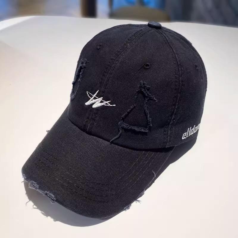 Japanese Retro Old Ripped Baseball Hat Women's Spring and Summer Casual Versatile Street Youth Baseball Hat Defense Hat