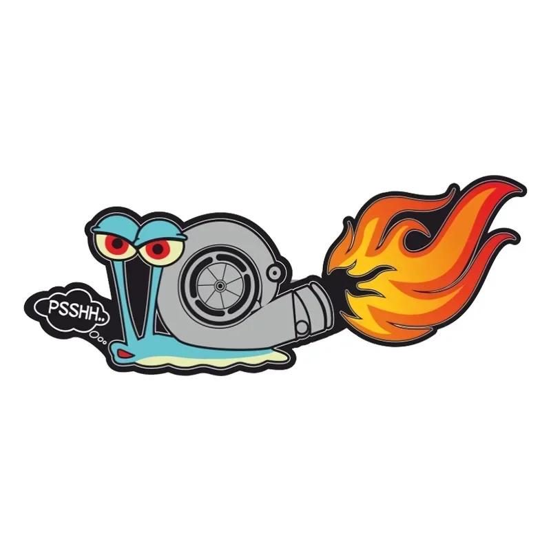 

NEW Classic Design Funny PSSHH Snail Turbo Stickers Vinyl Motorcross CarDecal Reflec Racing Stickers Decorate Creativ