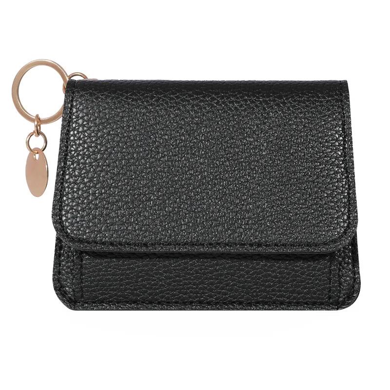 Nye Søte Lommebøker for Kvinner Små Lås Jente Kredittkortholder for PU Lær Myntpung Dame Lommebok Korte Lommebøker for Kvinner