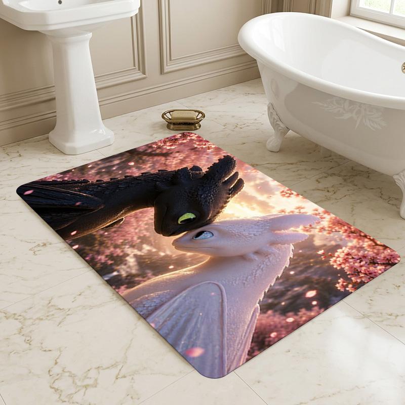 Dragon Romance Living Room Non-Slip Area Rug Soft Carpet for Bedroom Game Playroom Sofa Office Home Decor Doormat Christmas Gift C9211819