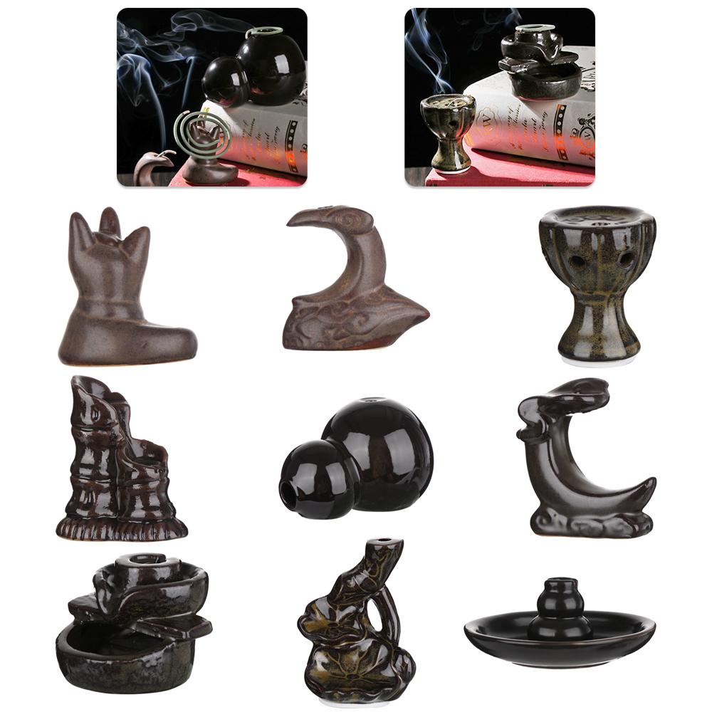 

Мини-китайский стиль домашнего декора Курильница с обратным потоком Ароматическая лампа Керамический держатель для благовоний