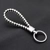 Unisex DIY PU Leather Braided Keychain Woven Rope Pendant Key Ring for Car Bag