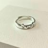 Cat and dog diary ring female kitten puppy couple pair ring ins niche design sense opening adjustable index finger ring