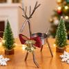 Christmas Reindeer Candle Holder Elegant Gold Christmas Reindeer Tealight Candle Holder for Table Window Decor Festive Holiday