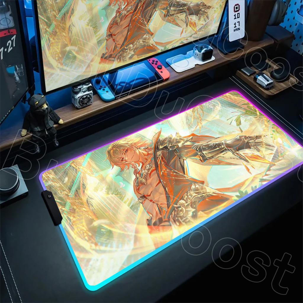 HD Print Honkai Star Rail Phainon Mydei Anaxa Computer Mouse Pad RGB Mousepad Office Game Keyboard Desk Mats Xxl Large Mause Pad