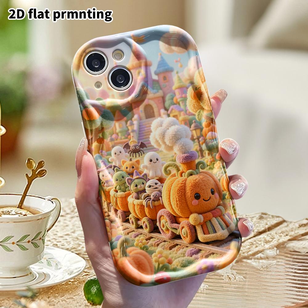 Phone Case: 2D flat, suitable for iPhone 18, 17, 16, 15, 14, 13, 12Pro protective case, fantasy park, perfect Christmas and Halloween holiday gift