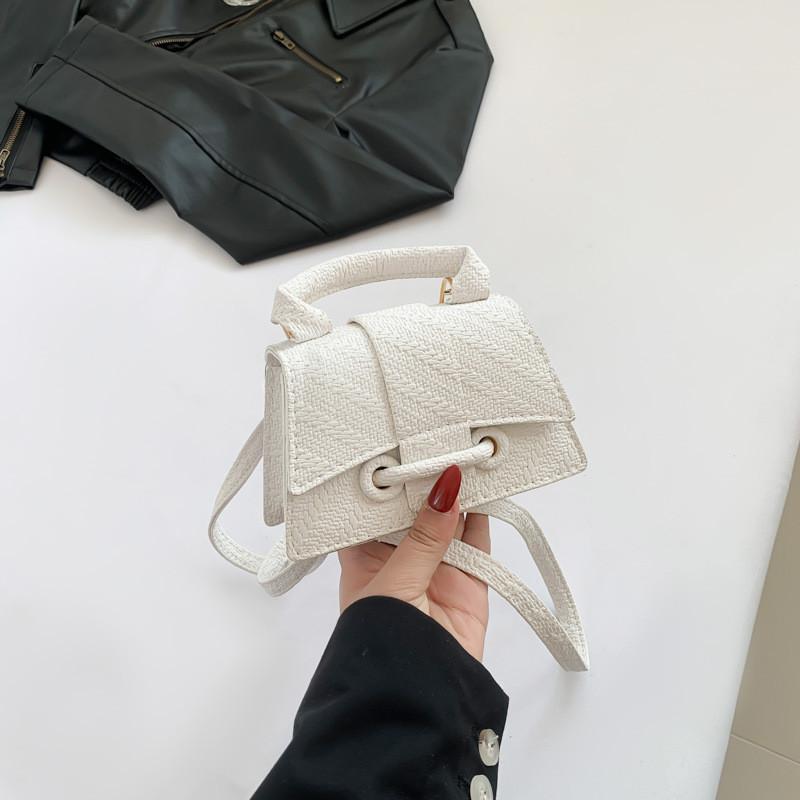 Trendy Minimalist Chic Small Square Bag Stylish Pu Shoulder Tote For Spring Fashion