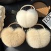 Korean Style Real Fox Fur Earmuffs - Cute, Warm, Frostproof Winter Ear Protection