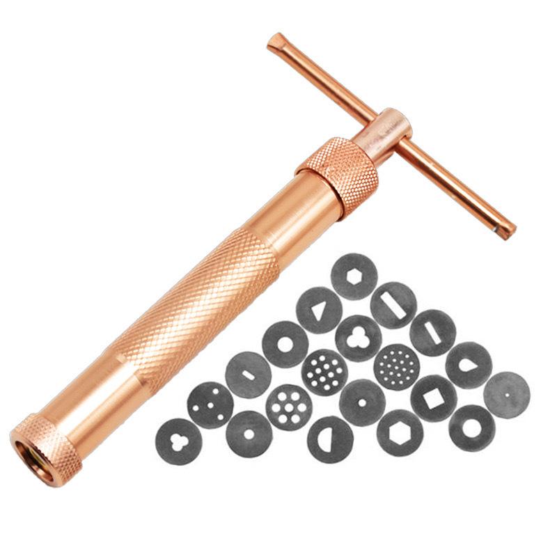 Rotary Mud Extruder Soft Clay Squeezing Gun Comes with 20 Replaceable Discs Clay DIY Squeezes Various Shapes Clay Extruders