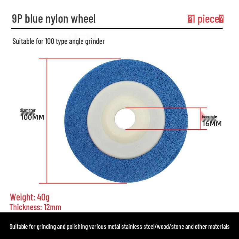 Nylon Wire Wheel for Rust Removal and Polishing - Stainless Steel Fiber Disc for Angle Grinder