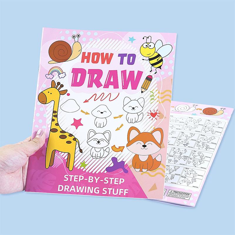 3PCS How to Draw Adorable Everything: A Simple Step-by-Step Guide for Beginners – From Animals and Food to Vehicles Instruments