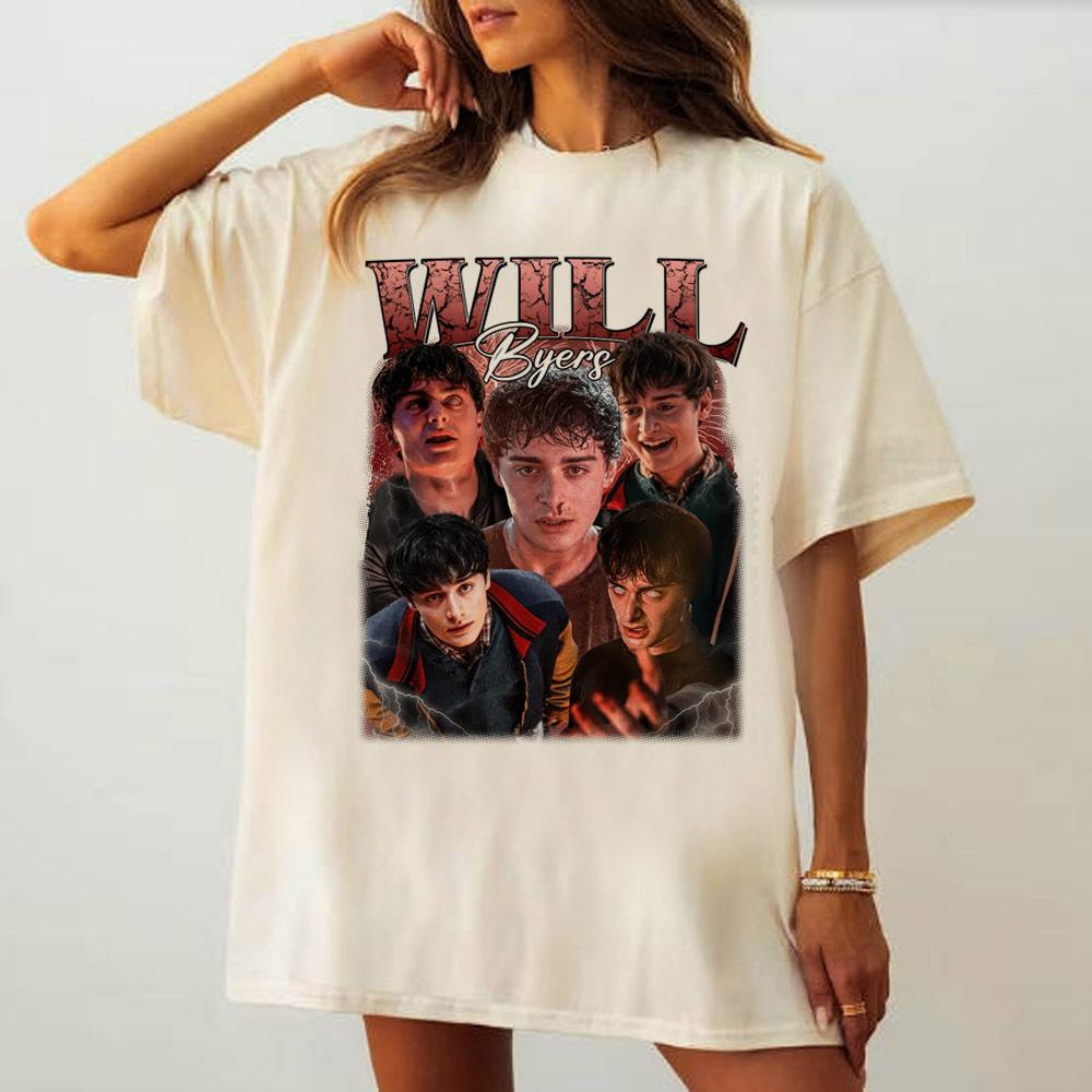 Will Byers Top Tees Teen Retro Hip Hop Korean Clothes Classic Vintage 80s Tshirt Grunge Pastel Punk Breathable 80s Streetwear