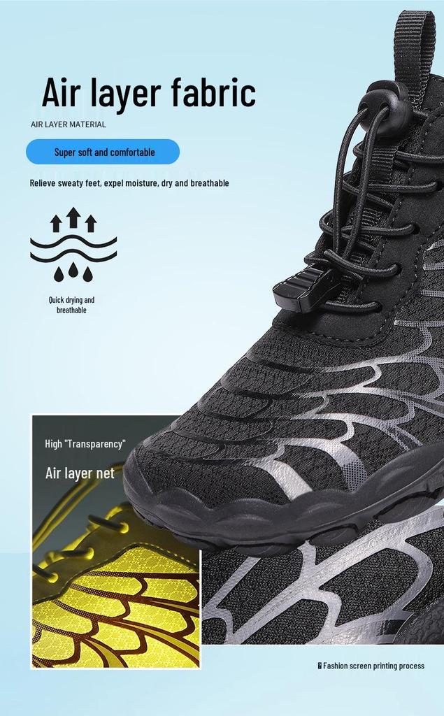 Nowe antypoślizgowe buty do jogi i treningu indoor na pięć palców, typu barefoot