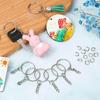 220x Split for Key Ring with Chain and Jump Rings Screw Eye Pins Metal Ring DIY