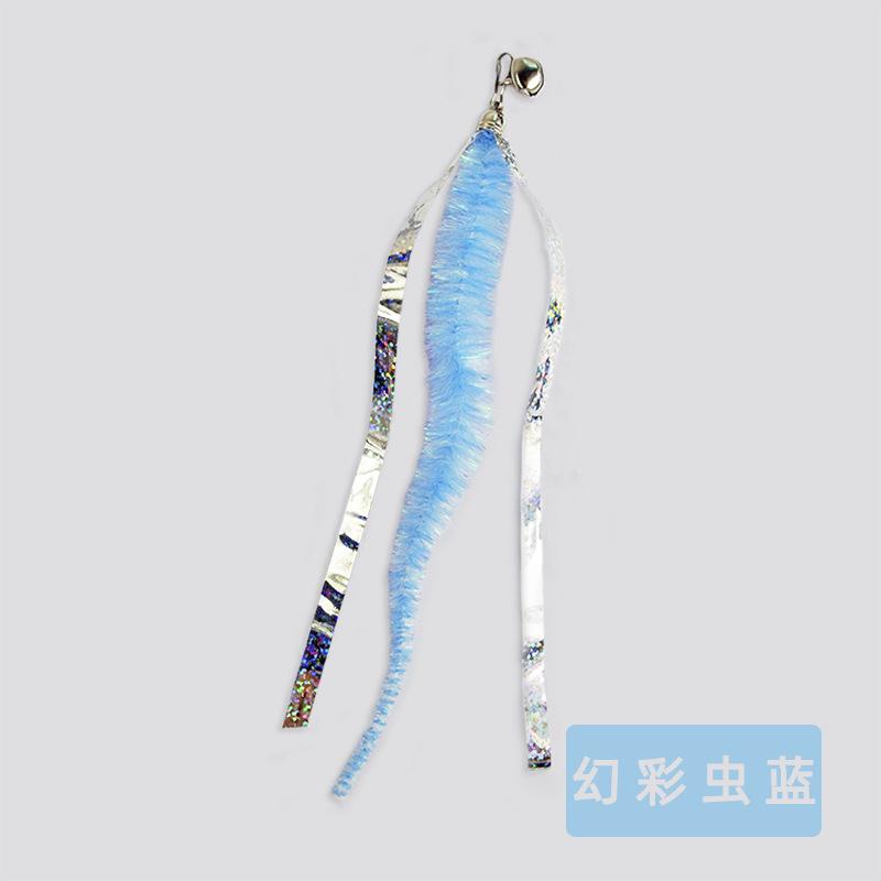 Cat Feather Toy Accessories False Butterfly Worm Toy With Bell Kitten Cat Toys Interactive Replacement Refill Foam Ball Training Decor