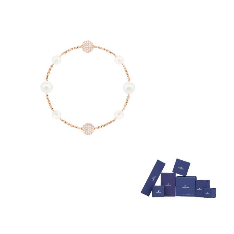 Swarovski Remix Collection Bubble Kristallarmbänder Damen Weiß/Roségold plattiert M-Original brand box (color random) rose gold