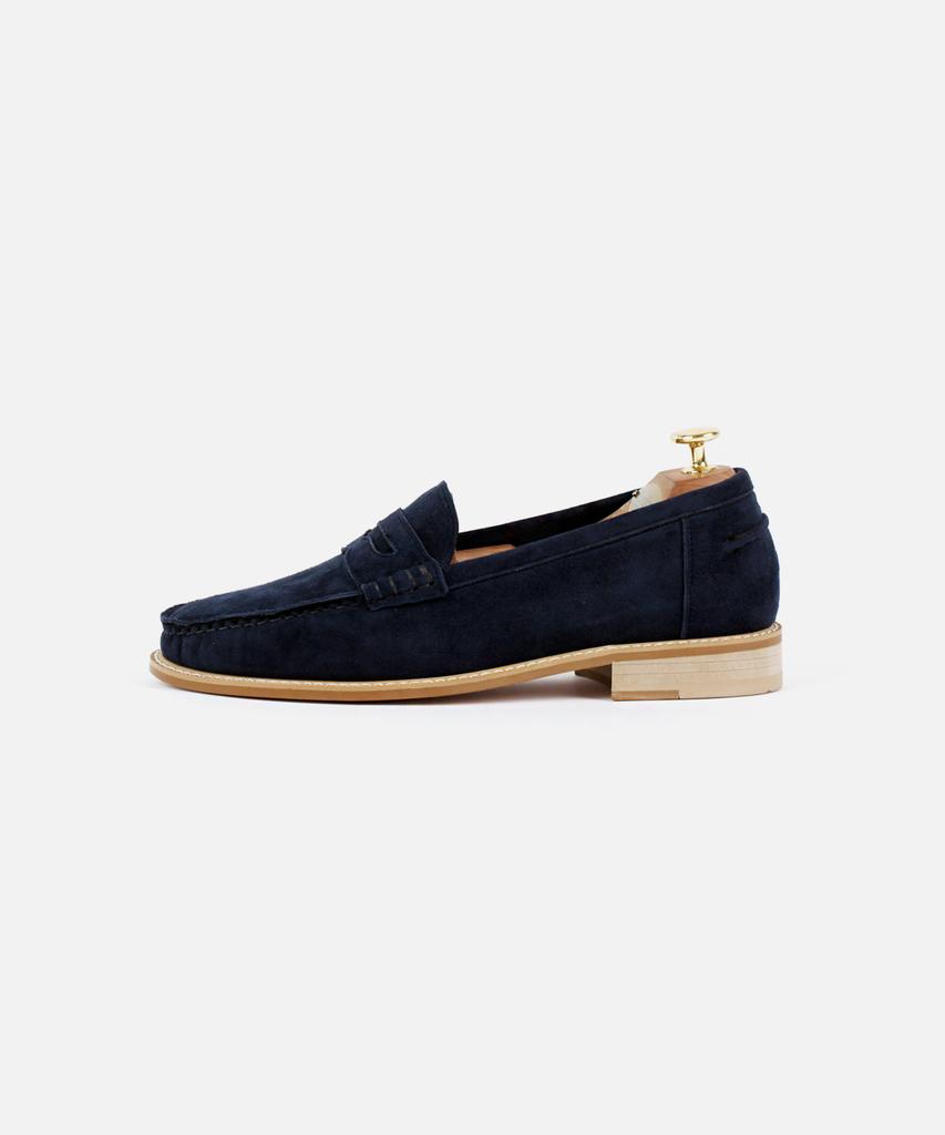 Custommood Rare Suede Penny Loafers (Navy)