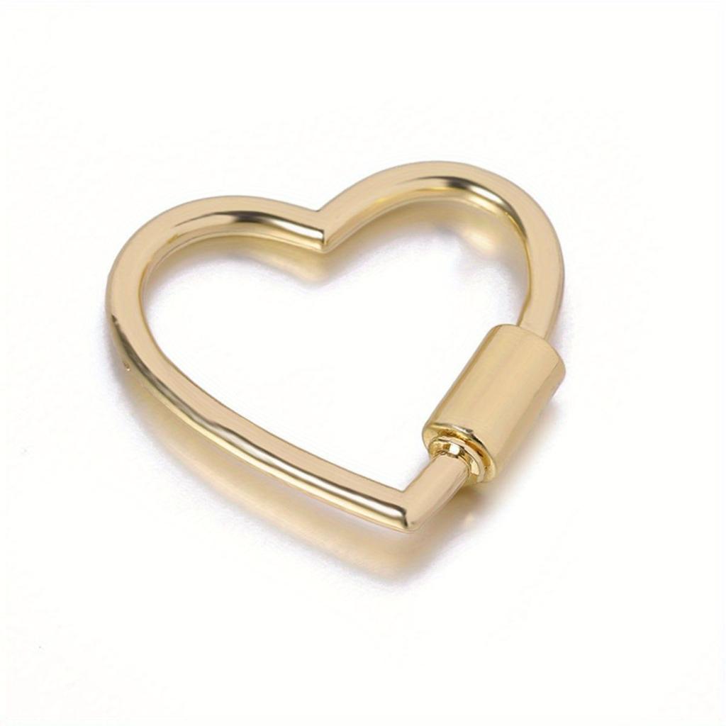 Heart Shaped Opening Buckle Metal Spring Gate Ring Keychain Dog Chain Connection Buckles Bag Lanyards Clip Hook Accessories
