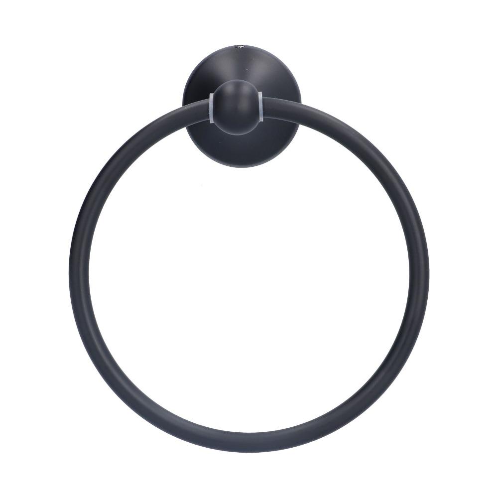 Black Towel Ring Stainless Steel Towel Rack Hand Towel Holder Bathroom Kitchen Washroom