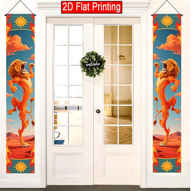 Door Couplet Banner 2pcs Polyester 12x70.8in for Birthday