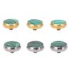 3 Pcs Trumpet Valve Cap Embedded Green Standard Metal Finger Button Trumpet Valve Replacement Parts