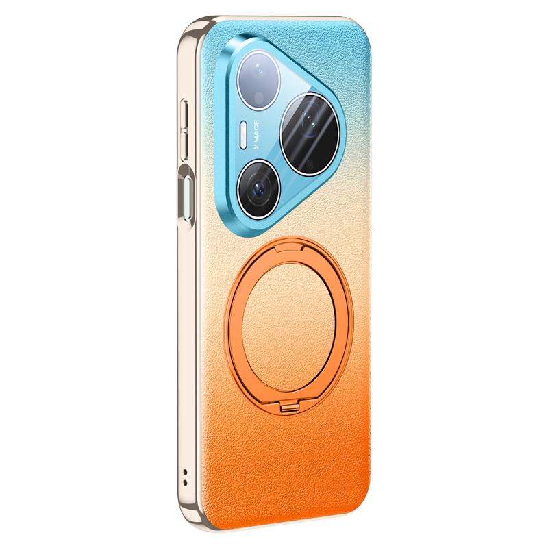 For Huawei Pura 90 Pro Max & Pura 90 Pro Case Delicated Leather Built-in Magnet 360° Rotation Stand Plated Screen Protecto Cover