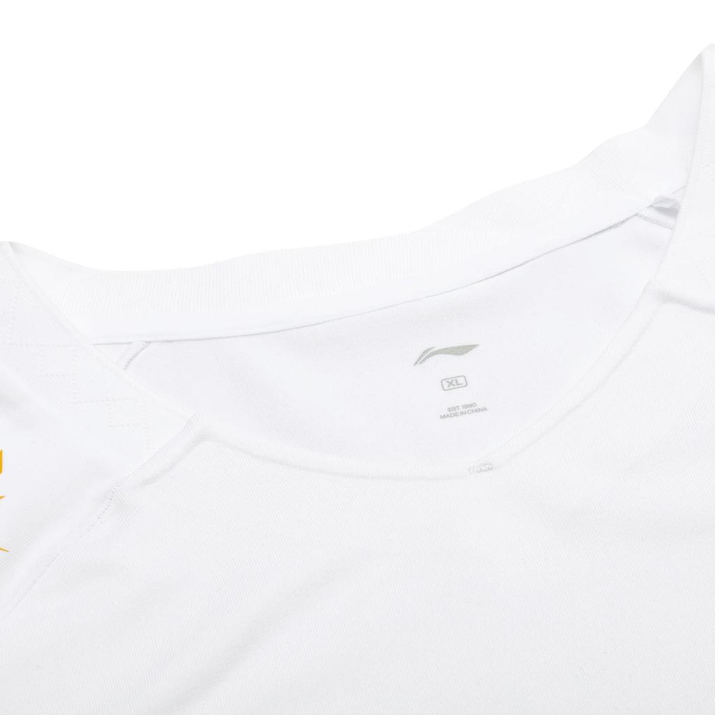 Li-Ning Quick-Dry Logo Round Neck Sports Straight-Cut Short Sleeve T-Shirt Unisex Tops White AAYV019-2