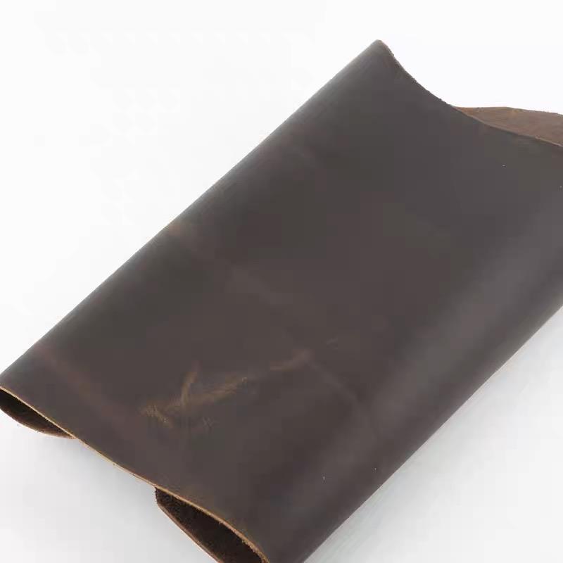 Crazy Horse Leder 2mm Kaffeefarbe Oberleder Rindsleder Öl Wachs Handgemacht DIY Leder Retro Leder Tasche Handbuch