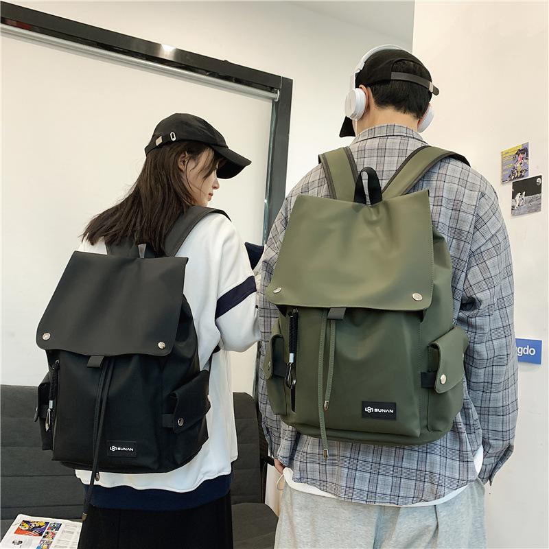 Trendy Brand Simple And Fashionable Backpack Couple Large Capacity Junior High School Student Schoolbag Foreign Style Casual Backpack