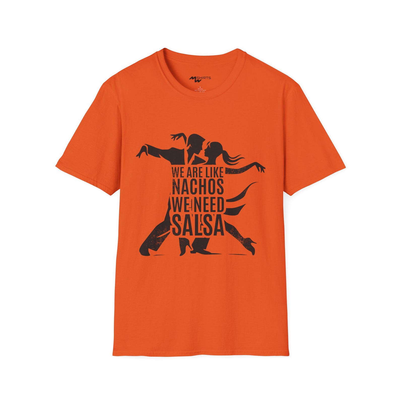 Salsa Dancing Couple T-Shirt: Nachos & Salsa Tee, Dance Lover Gift S