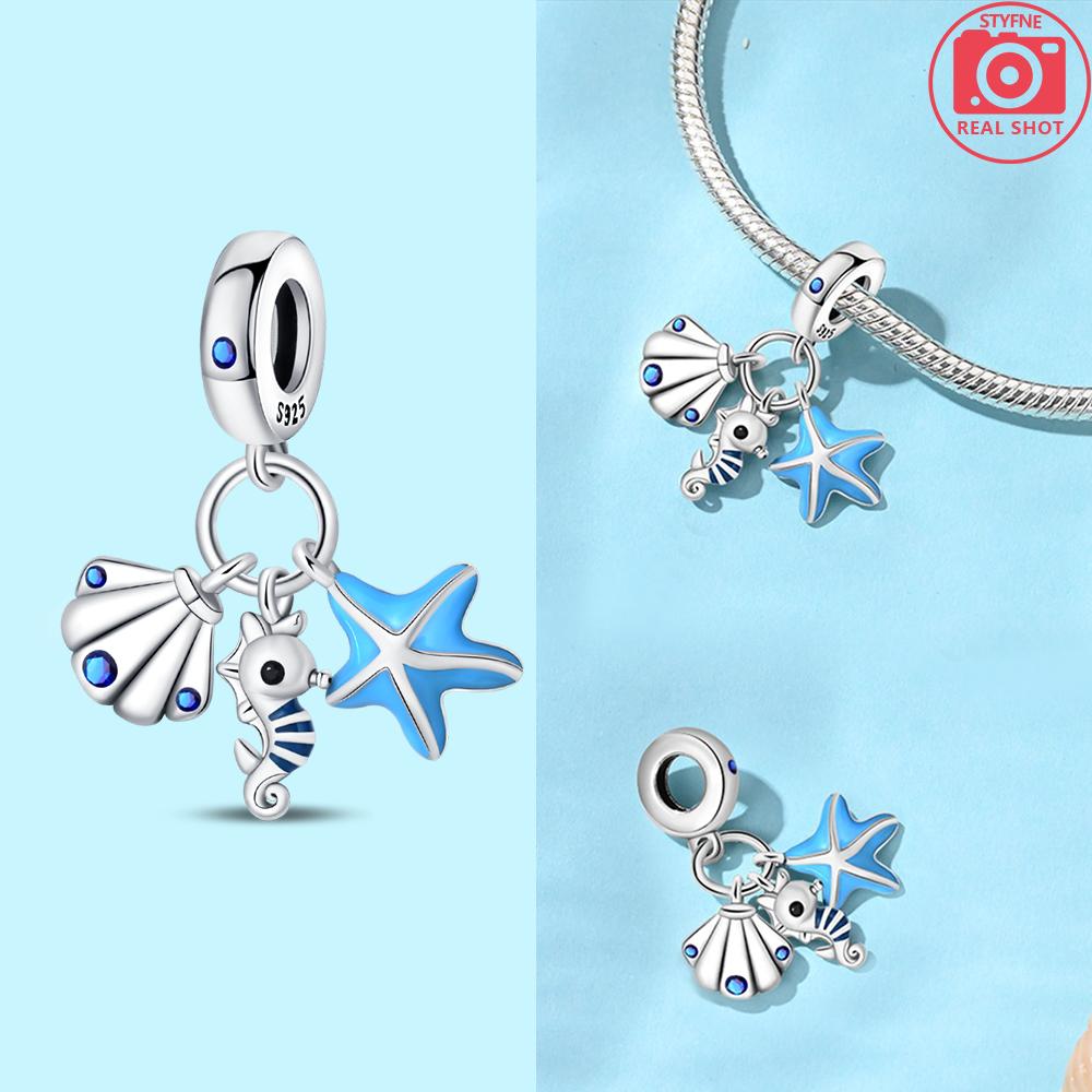 Exquisite Animal Firefly Blue Bow Dolphin Beads Fit Bracelet Charms Copper Original Jewelry Making Women Anniversary Gifts