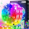40M/131Ft LED-Streifenlichter Musik-Synchronisation RGB LED-Licht Flexibles Band Lus LED-Band APP Fernbedienung Licht für Raumdekoration