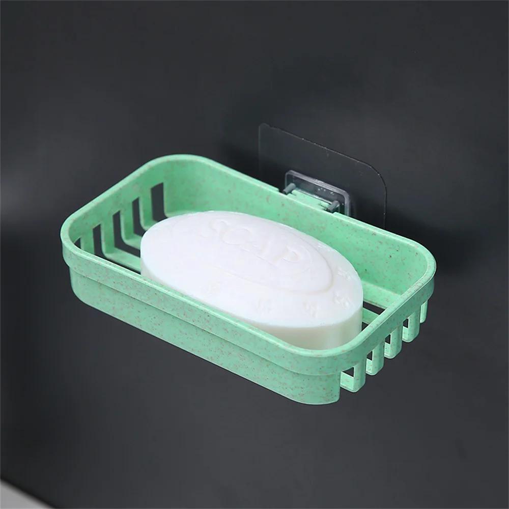 Punch Free Wall Mounted Soap Box Creative Toilet Drain Hanging Soap Container Bathroom Plastic Box Dispenser Box Soap pouch