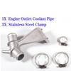 High Performances Aluminum Coolant Pipe with 3 Hose Clamps 1657722H02 Air Intake Cooling Tube with Clip Set for Vehicle