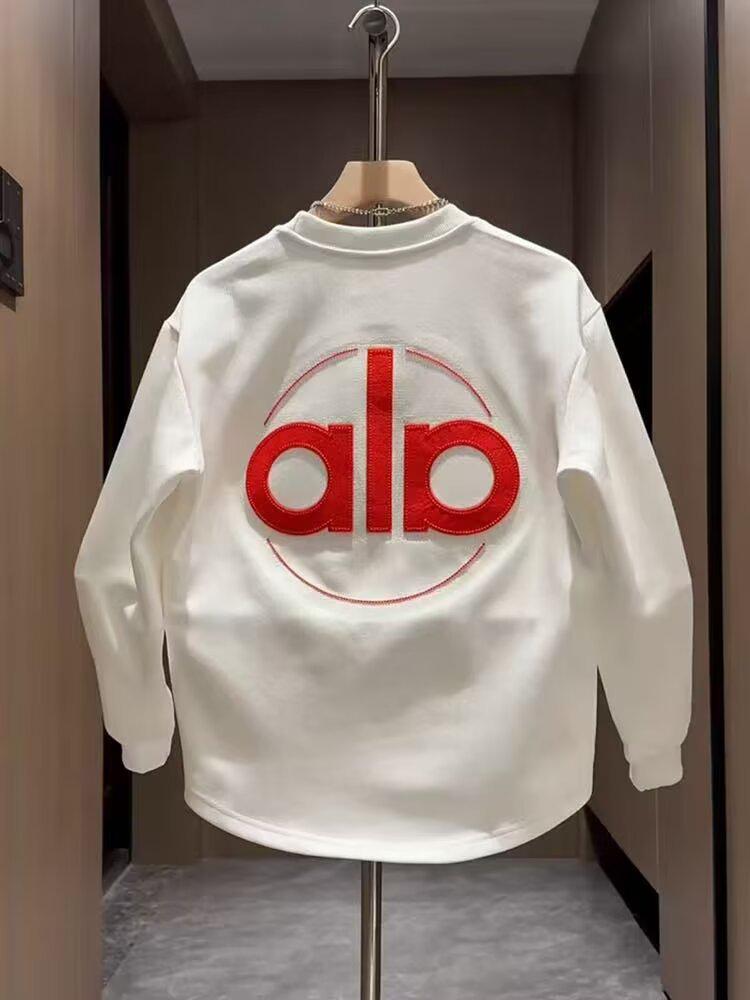 2025 Autumn Men's Trendy Letter Embroidery Round Neck Loose Sweatshirt