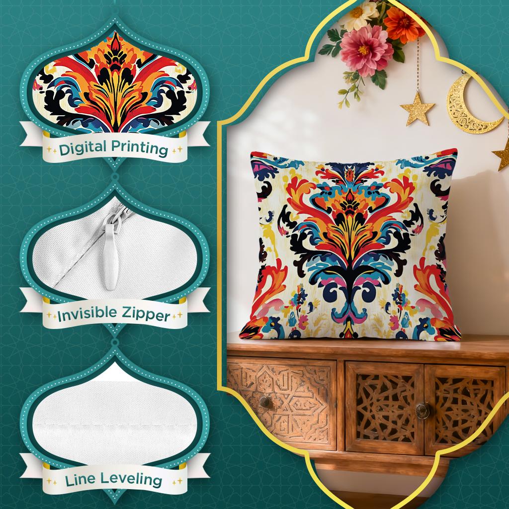 Vintage Persian Style Pillowcase Bedroom Sofa Cushion Cover 100% Polyester Living Room Cushion Pillowcase Home Decor