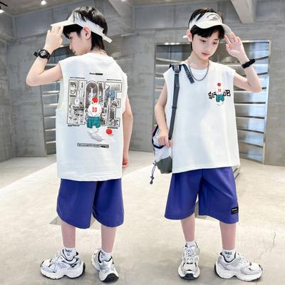 New Anime Shohoku Boys Clothes Sets Summer Sleeveless Vest + Short Pants 2PCS Slam Dunk Sport Basketball Kids Children Clothing