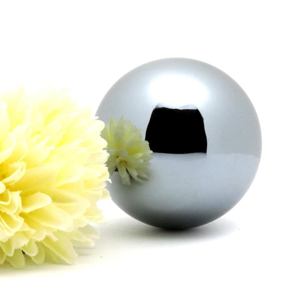 Terahertz Round Diameter with Glossy Mirror High Natural Stone That Can Be Submerged In the Power Ornament [GOLD STONE] Ore, Ball, Approx. 50mm,