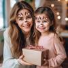 For Christmas Make Up Halloween Party Animal Face Sticker Glitter Sparkling Face Art Stickers