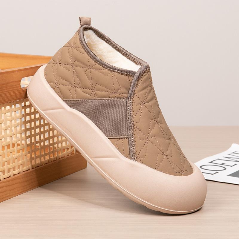 

Зимние шерстяные сноубутсы водонепроницаемые и теплые женские хлопковые ботинки с высоким верхом на меху и утолщенные обувь для мам старые пекинские тканевые туфли женские 42 хаки