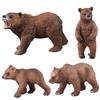 4 Stück Bärenfigur Realistisches Spielzeug Authentisches Tier für Sammler, Kinder, Schreibtisch