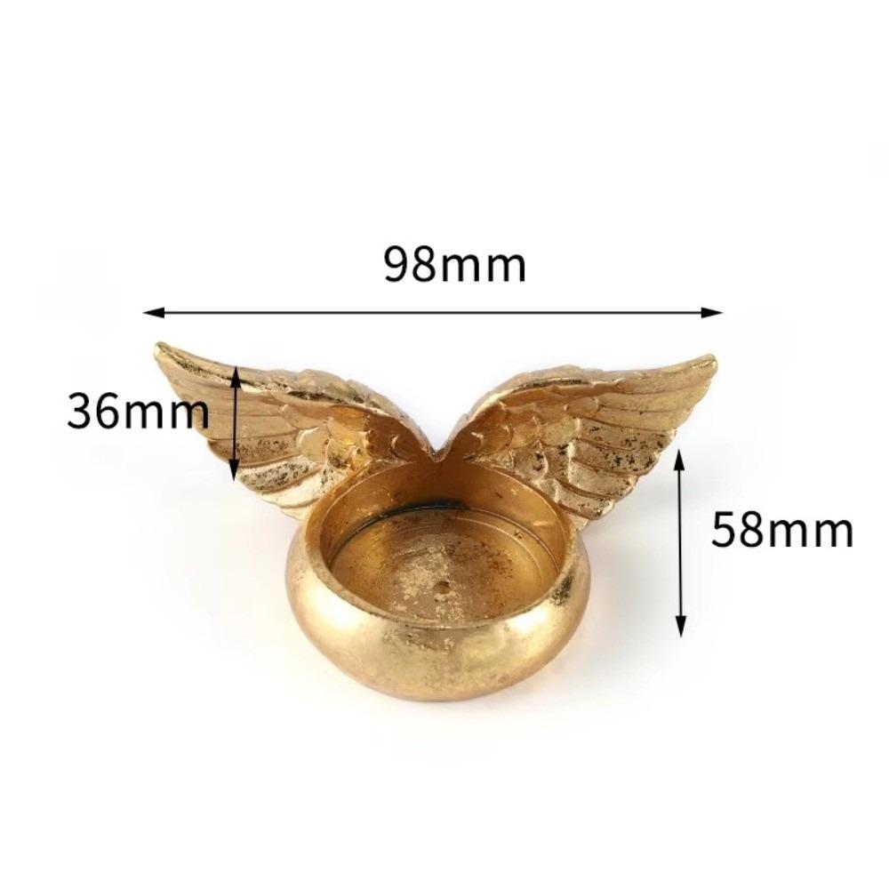Angel Wings Tabletop Candle Holders Resin Statue Home Decoration Candlelight Dinner Props Candle Stand