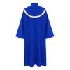Kinderkoor Gewaad Eredienst Lof Dans Kostuum Mock Neck Lange Mouwen Verborgen Rits aan de Achterkant Metallic Kleurblok Patchwork Geplooide Gewaad
