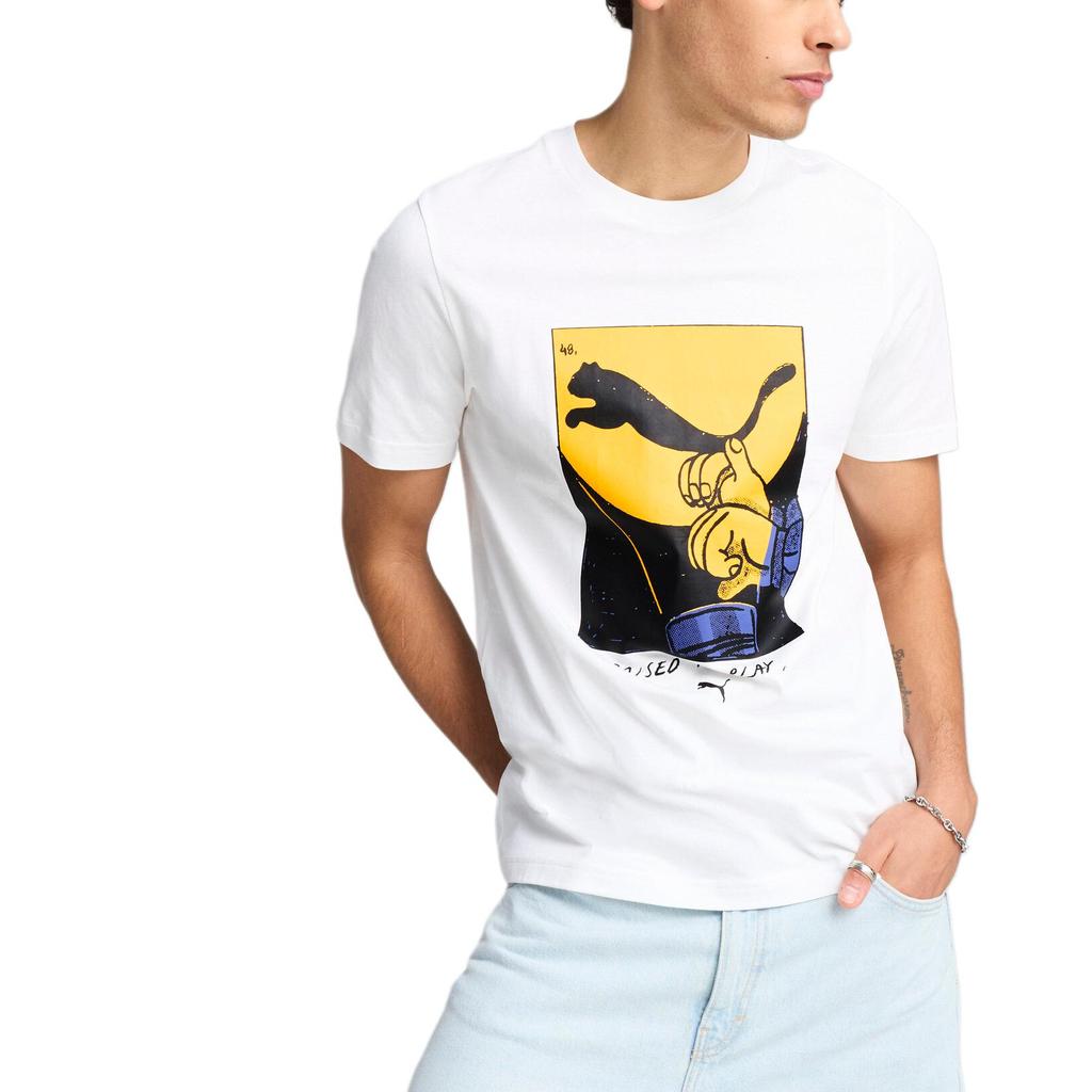 Puma Round Neck Versatile Short Sleeve T-Shirt Men Tops White 632946-02