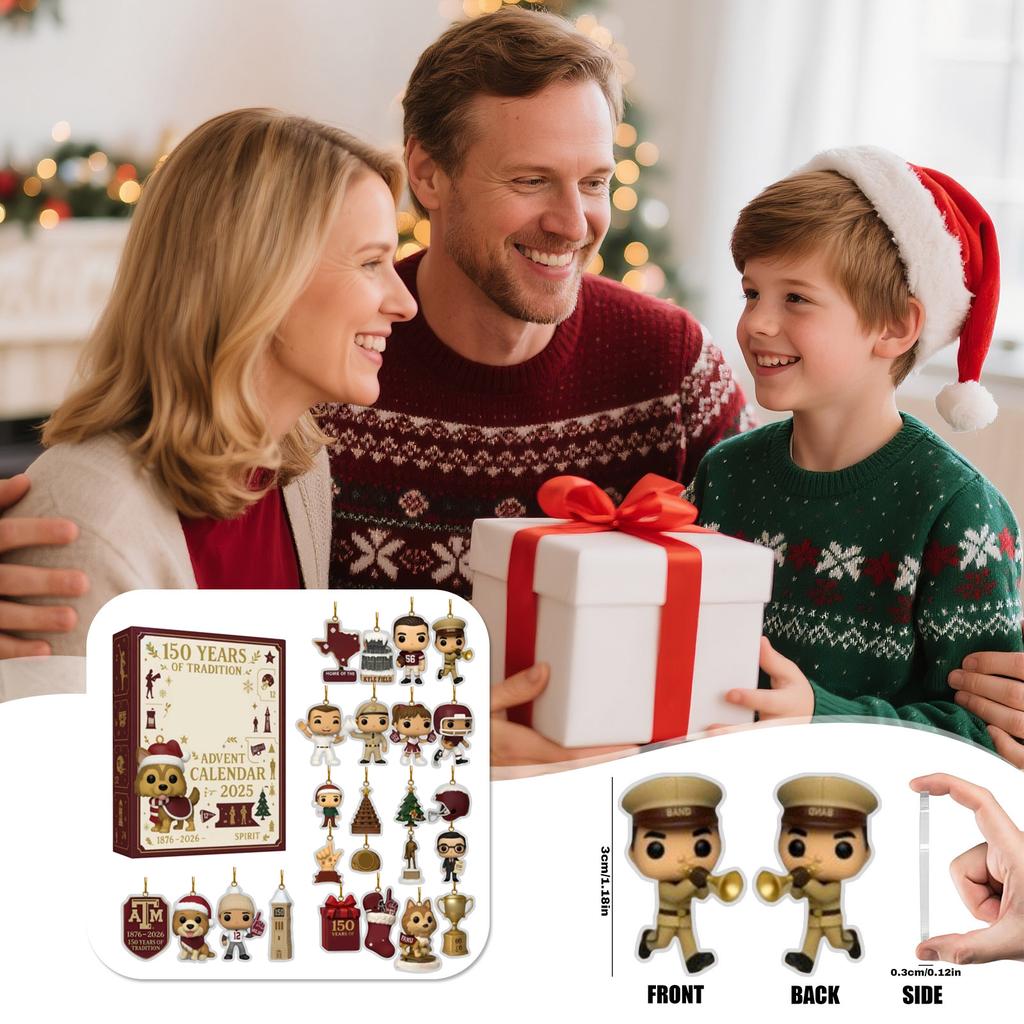 2D, 24PC Draw Fun Christmas Children's Gift, Countdown Calendar