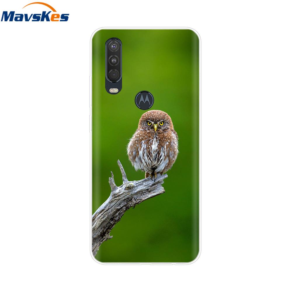 

Для Moto One Action Чохол М який ТПУ Силіконовий Задній Чохол Для Motorola Moto One Vision OneAction Чохол для Телефона Захисний Модний Coque Moto One Vision