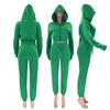 Two Pieces Tracksuits for Women Short Zipper up Hoodies Sweatshirts Coats and Drawstring Waist Sweatpants Casual Sport Clothing