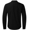 Men's Casual -color Cotton And Linen Blend Color-blocking Shirt, Men's Lapel Long-sleeved Top