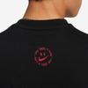 Nike Smile Floral Logo Print Round Neck Short Sleeve T-Shirt Men Tops Black DV0683-010