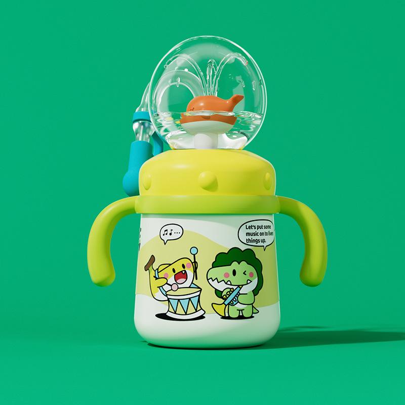 330ml Stainless Steel Cartoon Pet Cup - Cute & Fun Children's Drinking Cup